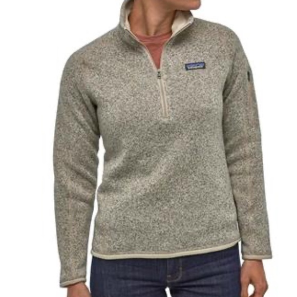 Patagonia Better Sweater Quarter-Zip Fleece Pullover Cream Gray - Picture 9 of 10